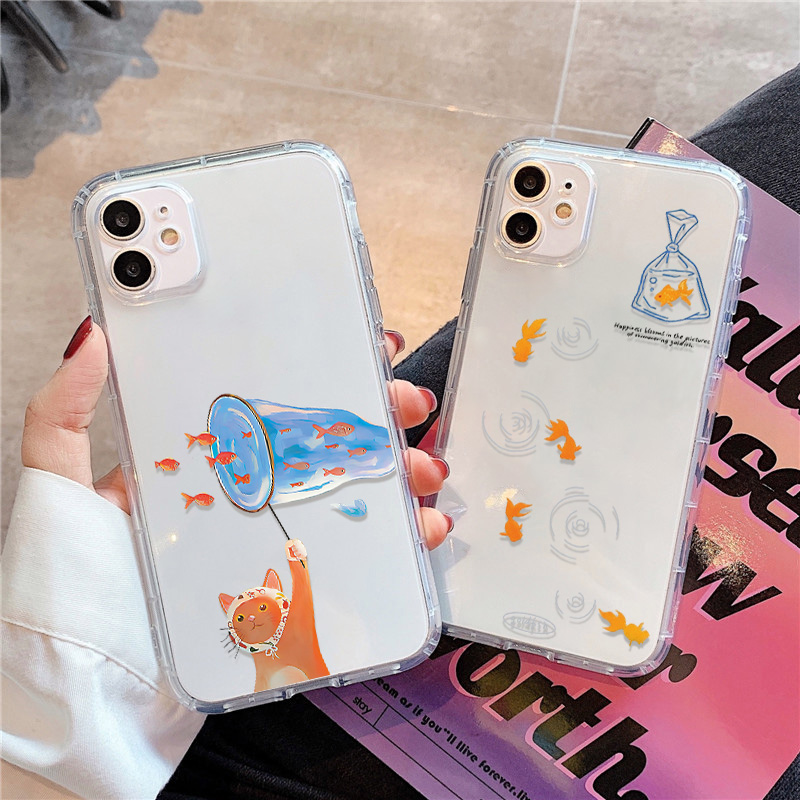 Apple Iphone 15 - Casing HP Transparan Motif Ikan Cantik