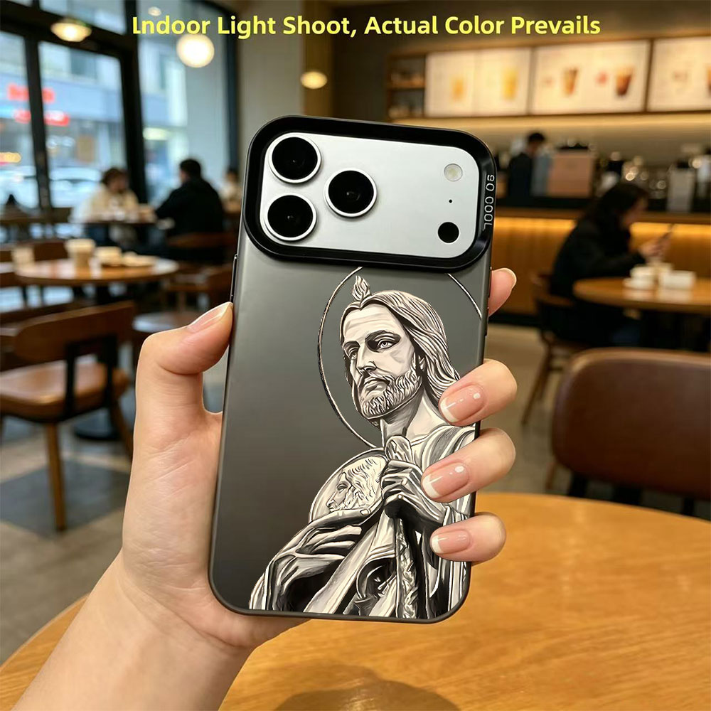 Apple Iphone 15 - Casing Ponsel Desain Pola San Judas
