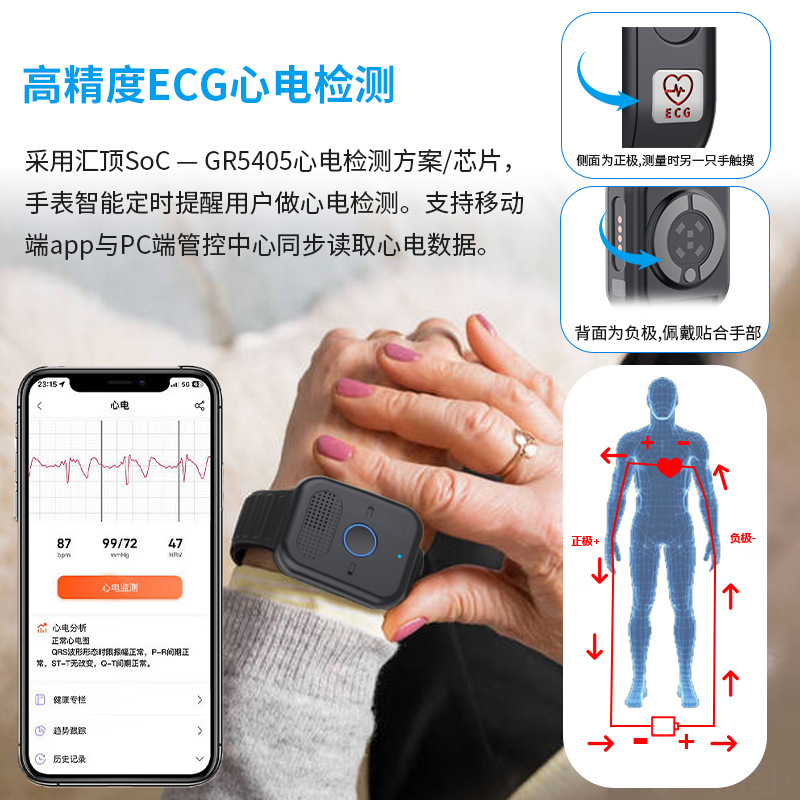 Jam tangan pemantau kesehatan  - Fall Detection Watch ulasan dan harga