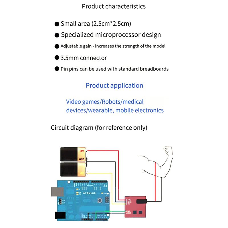 BTLIFE-5X Modul Sensor Listrik - Muscle Sensor Emg ulasan dan harga